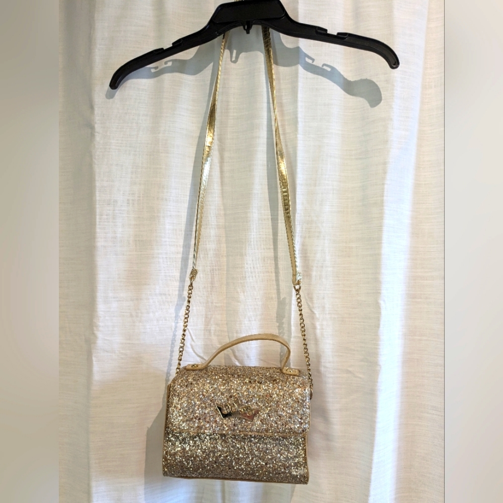 Disney Gold Glitter Crossbody Bag